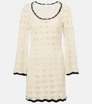 [Zimmermann] Zimmermann Rhiannon pointelle cotton minidress AU 8 white