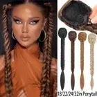 Braided Ponytail Drawstring Clip In Hair Extensions Real Thick Pony Tail Curly
