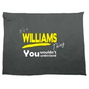 Williams V1 Surname Thing - Novelty Tea Towel cleaning cloth Dish Kitchen Gift