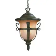 Kalco Tudor Outdoor 3 Light Medium Hanging Lantern, Walnut - 9396WT