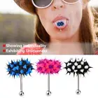 Vibrating Metal Tickler Vibrating Tongue Ring Piercing bar Barbell Stud Battery