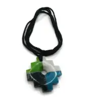 Handmade Unisex Necklace with Inca Chakana Stone - Spiritual Connection and Prot