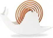 Snail Mosquito Coil Holder Iron Metal Fireproof Incense Burner Bracket,Animal Mosquito Incense Coil Holder Hanging Coil Rack for Home Office Bedroom Decor,Mosquito Coil Ornament (White)