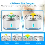 YES4PETS 2.5L Automatic Electric Pet Water Fountain Dog Cat Water Feeder Bowl Di