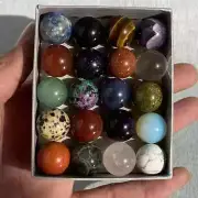 20pc Wholesale 15mm Natural quartz Ball Crystal Sphere healingstone gift+box
