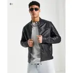 JACK & JONES ESSENTIALS FAUX LEATHER RACER JACKET  全新黑色皮衣