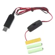 Battery Eliminators USB to 4.5V AAA LR03 Battery Eliminators Adapter for 3x AAA