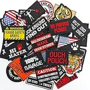 Gleihow 12 Pieces Random Funny Tactical Morale Patch Full Embroidery Military Loop and Hook Patches for Caps Backpacks Vest Harness Military Uniforms