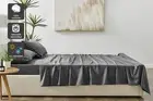 Brosa 500TC Cotton Sateen Bed Sheet Set (Charcoal, Single), Bed Sheets, Bed &