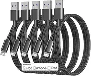 iPhone Charger Cable 3ft Lightning to USB Cables Fast iPhone Charging Cord 5Pack [Apple MFi Certified] Nylon Braided for iPhone 14 Pro Max/iPhone 13 plus/12 Pro/11 Mini/XR/Xs/X/8/7/6S/6/SE/iPad Air