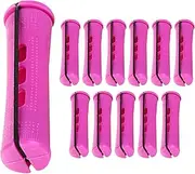 Huayeex Hair Curlers For Women | 12X Curlers For Long Hair With Rubber Bands | Heatless Tool, Portable Styler For Home Use And Travel