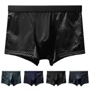 Men's Casual Boxers Mesh Breathable Bottoms Underwear Sports Beach Trunks XXL