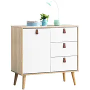 Giantex Modern Storage Cabinet Buffet Sideboard w/Doors & Drawer Floor Cupboard Living Room Entryway White