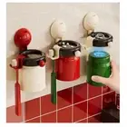 Wall Mounted Mouthwash Cup Suction Cup Toothbrush Shelf Toothbrush Cup Home