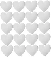 BELLIFFY 20pcs Heart Shape Foam Balls DIY Craft Balls for Arts Unfinished Foam Hearts Craft Paints for Wedding Decor