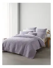 [Vue] Stonewashed Cotton Quilted Coverlet in Purple Heather