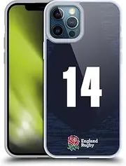 Head Case Designs Officially Licensed England Rugby Union Position 14 2020/21 Players Away Kit Gel Case [Military Grade Protection] Compatible with Apple iPhone 12 Pro Max