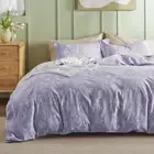 Cover Queen Size - Cute Reversible Floral Duvet Cover Set with Zipper Closure,