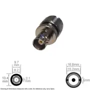 Coax RF Antenna Adapter Connector Converter BNC Female UHF Male