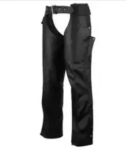 Motorcycle Black Mens Leather Riding Biker Chaps Men's New Chaps