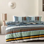 Esprit Houston Cotton Quilt Cover Home Linen Bedding Sheet Set - Multi Stripes