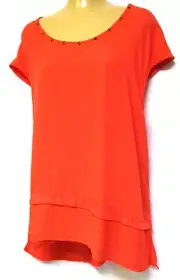 TS TAKING SHAPE VIRTU plus size S / 16 Sarafina Top funky light crepe NWT!