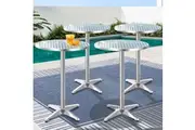 Gardeon Set of 6 Outdoor Bar Table Aluminium Round 70/110CM