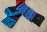 2 Pack Nike Air Jordan Jumpman Kids Boy's Crew Socks. SZ 5Y-7Y