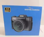 4K Ultra HD 56MP Vlogging Camera 3' Screen 16X Zoom 32GB Card 2 Batteries New