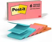 Post-it R330AN Pop-up Notes, 76x76mm, Cape Town Collection, 6 Pads