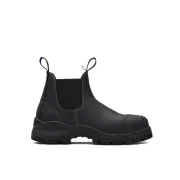 990-075 Steel Toe Slip-On Elastic Side Boots w/ Kick Guard, Black, AU size 7.5,