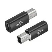 USB C to Printer Convert Adapters Type C to USB B Adapters Black /2 Pcs