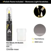 Touch Up Paint For Skoda All Models F4Y Lavender Violet With Polish Paste