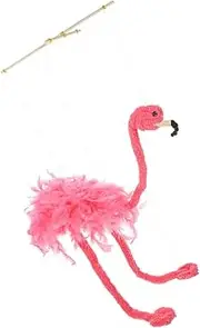 KOMBIUDA String Flamingo Doll Dolls Creepy Doll Marionette Pretend Play Puppetry Hand Puppet Ventriloquist Flamingo Garden Ornament Puppets Ostriches Puppet Figure Craft Pink