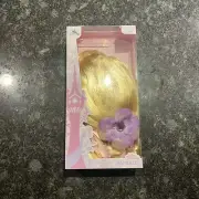 New Disney Store Rapunzel Costume Wig Long Blonde Hair Girl Dress Up Tangled