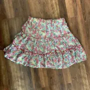 Cynthia Rowley Sz M Floral Mini Skirt