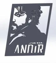 8 DXF File CNC ind Laser Plasma Vector Cut Router Star Wars SW Andor Nr.3356