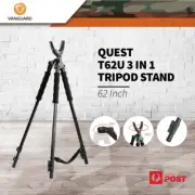 Vanguard Gun Shooting Stick Bipod Tripod Monopod Rest For Rifle Hunting 62" 3in1