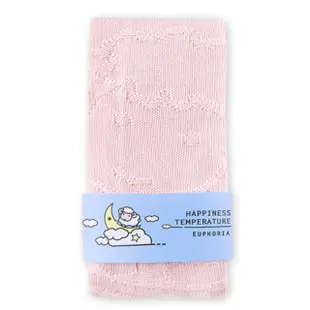 【EUPHORIA】挑洞棉毯 95X125公分-粉色