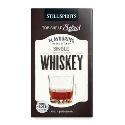 Still Spirits TOP SHELF SELECT Single Malt Whiskey Essence 2 Sachets Make 2.25L