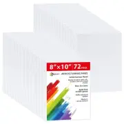 72 Pack 8 x 10 inch Canvas Boards for Painting Flat Canvas Panels Bulk Value ...