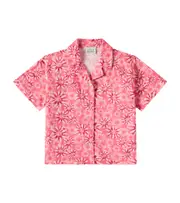 [Scotch & Soda Kids] Scotch & Soda Kids Floral cotton and linen shirt Y 16 red