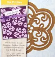 Spellbinders Die Medallion Nine S2-039 D-Lite Emboss & Cut New 2pc Set Free Ship