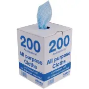 Jantex(Pack of 200)Antibacterial All Purpose Cloth Blue BARGAIN