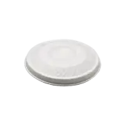White Bagasse Flat Cup Lid - 90mm (1000pcs/ctn)
