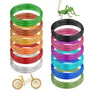 12Rolls Aluminum Wire Jewelry Wire Craft Colored Beading Wire for Jewelry Making