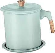 JECOMPRIS Oil Strainer Pot Stainless Steel Oil Filter Container with Lid Grease Storage Can for Kitchen Efficient Oil Separator for Cooking and Frying