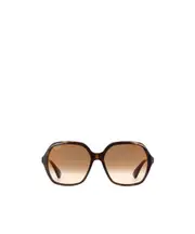 Cartier Geometric Frame Sunglasses 57 Brown