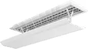 Adjustable Air Conditioner Wind r Retractable Baffle Anti-Direct Blowing for Wall-Mounted AC Units 40x20cm White