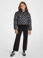 MK Empire Diamond Puffer Jacket - Black - Michael Kors